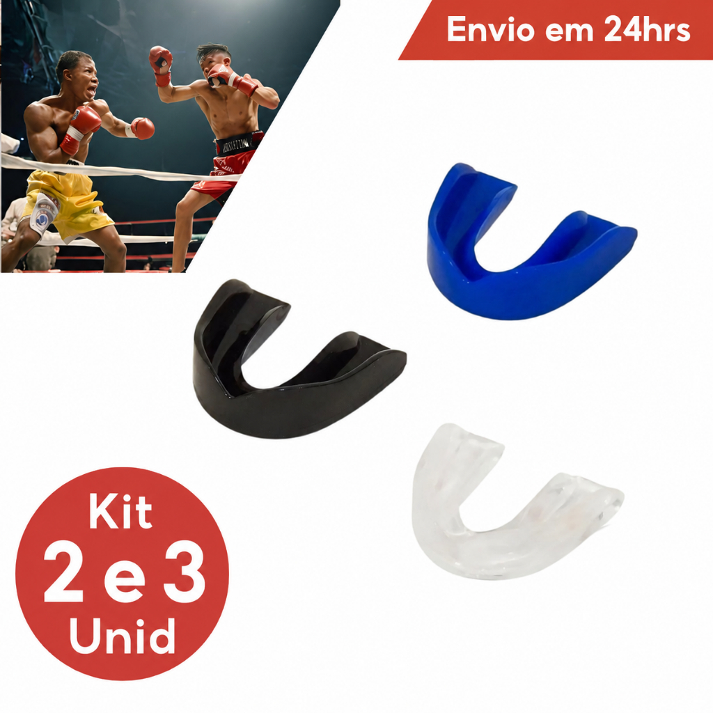 Kit 2/3 Protetor Bucal Simples Moldável P/ Lutas,