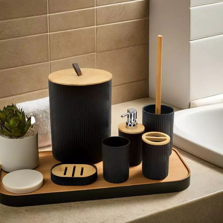 Kits para Banheiro Premium Minimalista| Lixeira, D