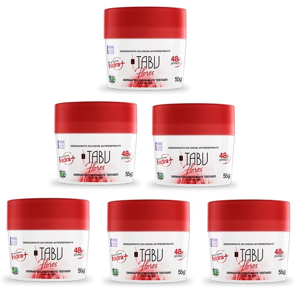 Kit 6 unid – Desodorante Creme Antitranspira