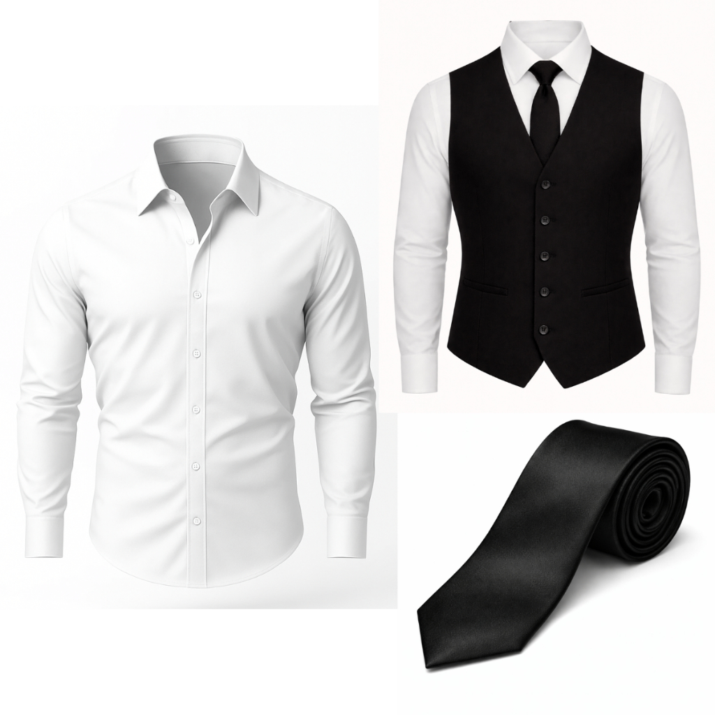 Kit Colete Social Masculino LA CLASSY + Camisa Soc