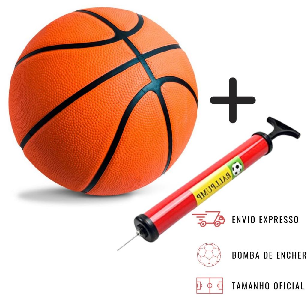 Bola de Basquete + Bomba Tamanho Oficial N°7 Orig