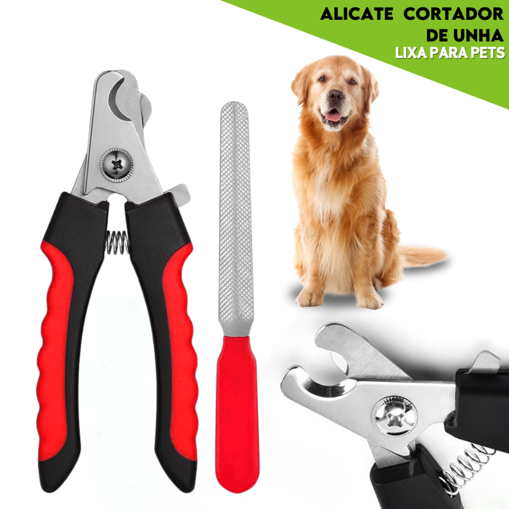 Alicate Cortador De Unha em Aço Inox Para Cães e