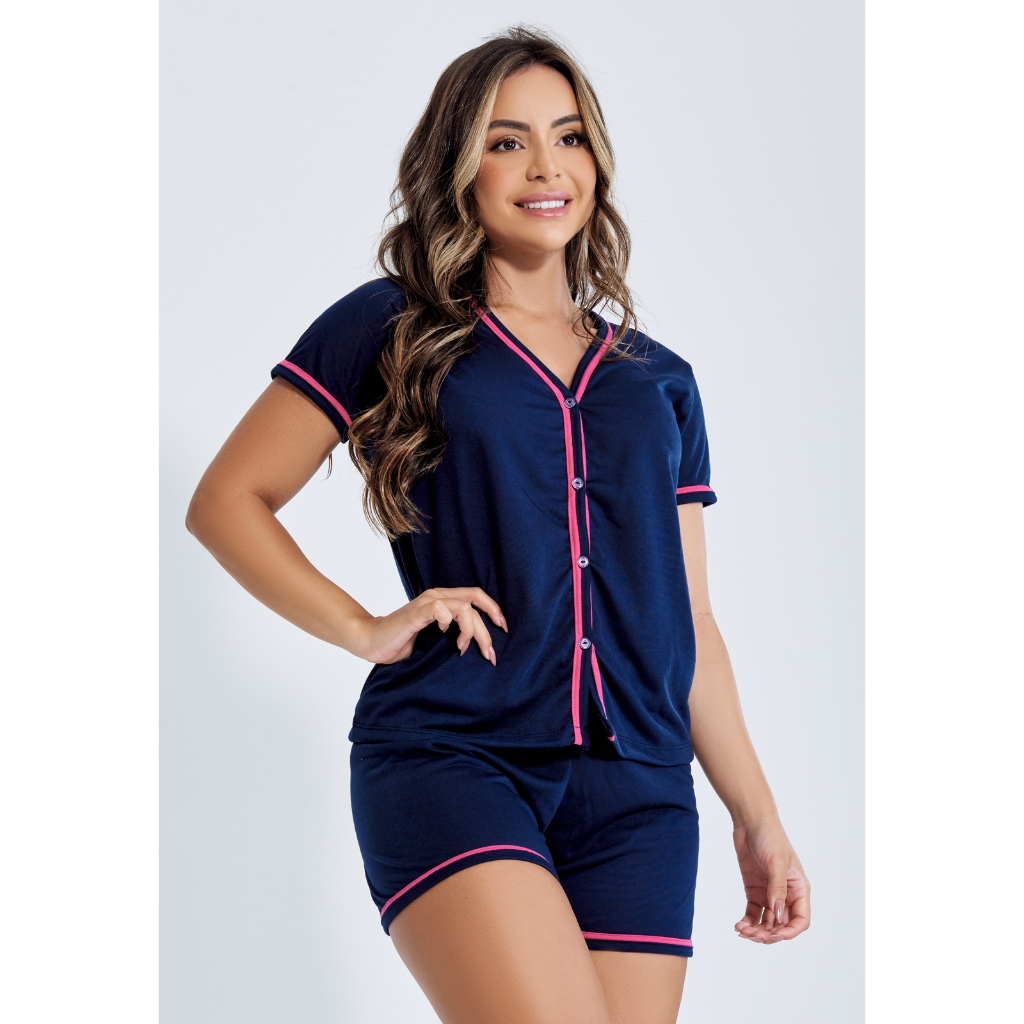Pijama Feminino Baby Doll Short Verão Confortáve