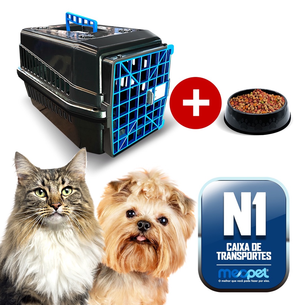 MecPet Caixa De Transporte N1 Cachorro Gato Pet Pe