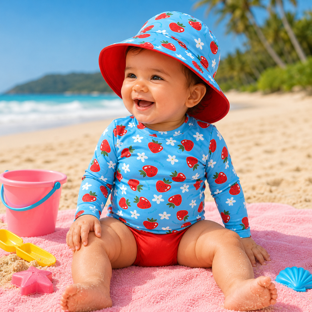 Kit 3 Peças  Moda Praia Bebê e Infantil Menina: 