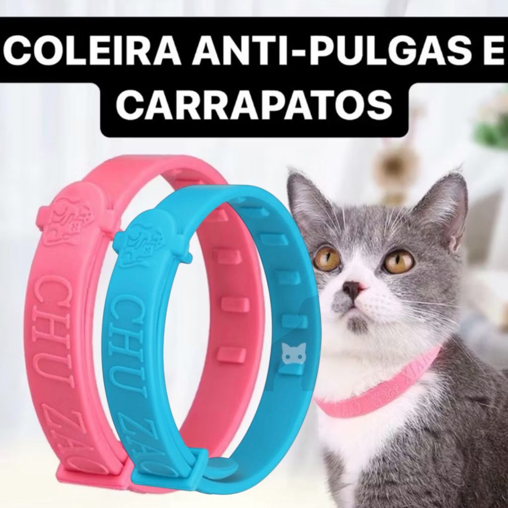 Coleira Anti-Pulga Carrapato Ácaro Para Gatos Pet