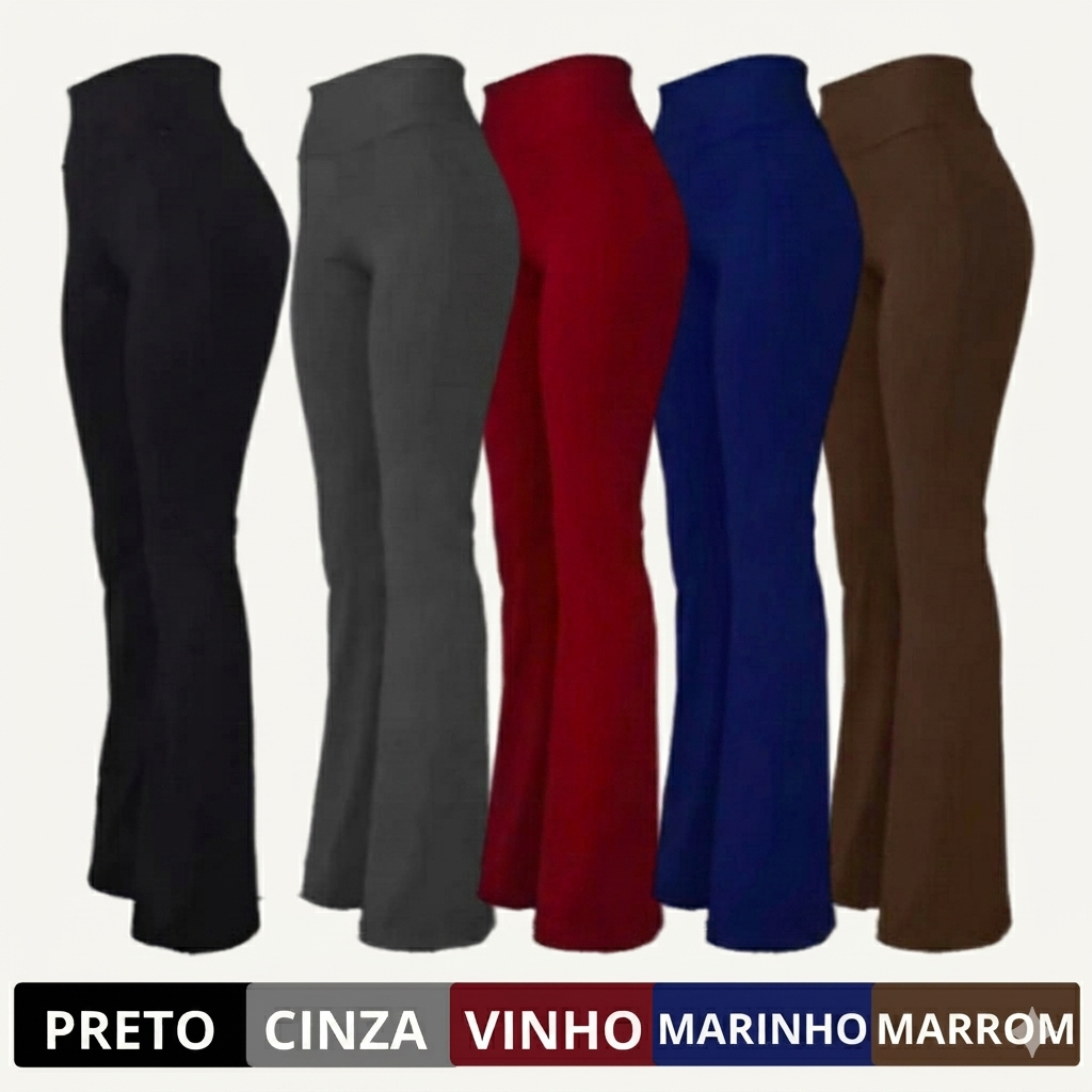 Calça Leg FLARE Bailarina Boca de Sino Cintura Al