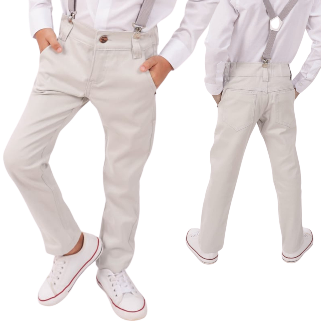 Calça infantil sarja menino esporte fino social P