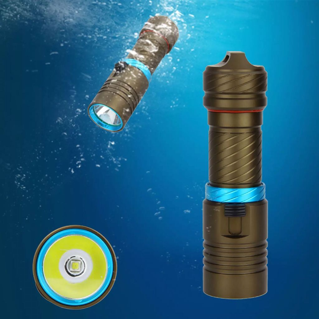 Lanterna De Mergulho Led Cree T6 Profissional Supe