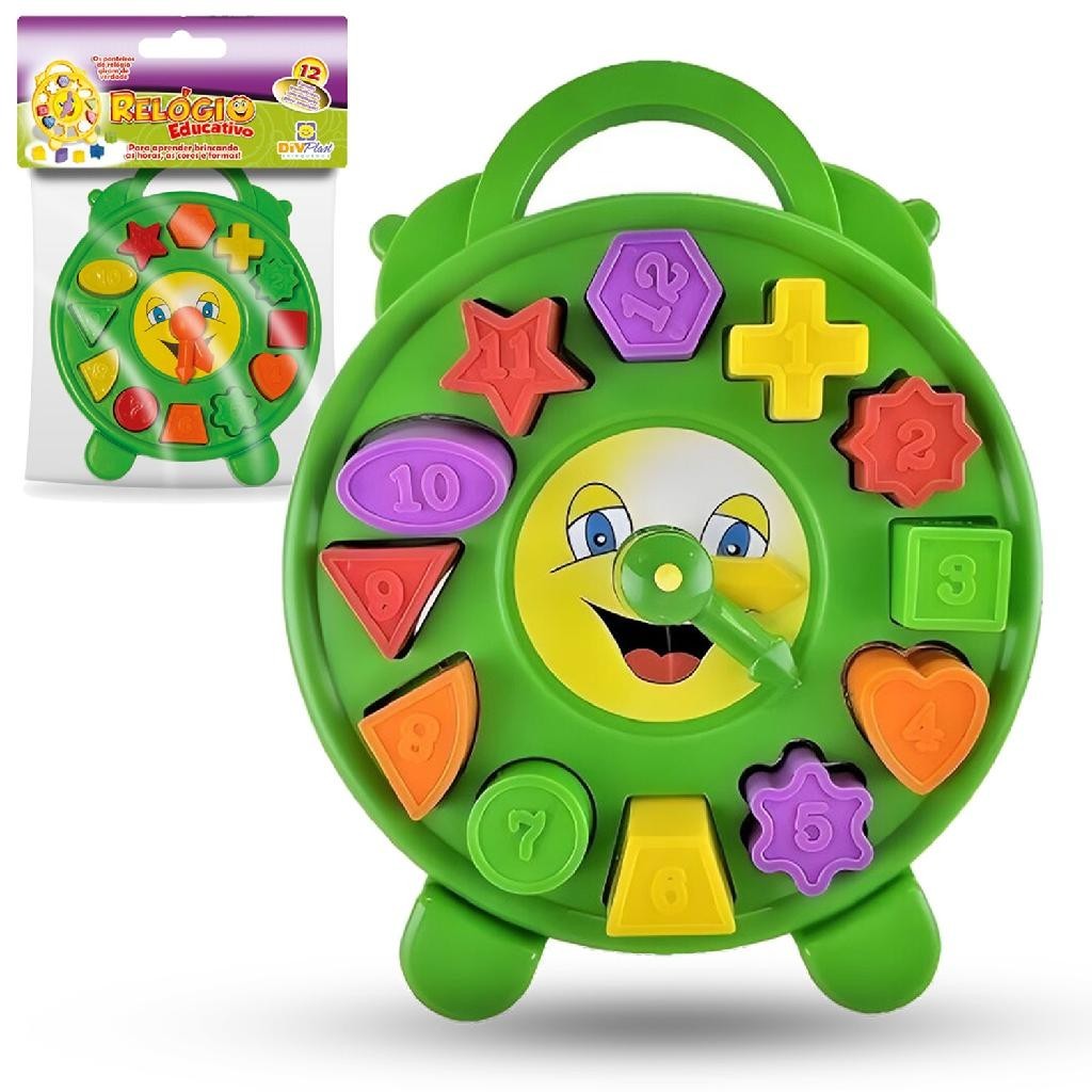 Brinquedo Relógio Educativo Infantil Didático De