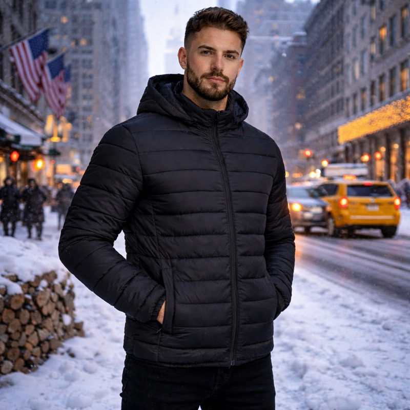 Jaqueta Puffer Masculina Bobojaco Bomber Blusa de 