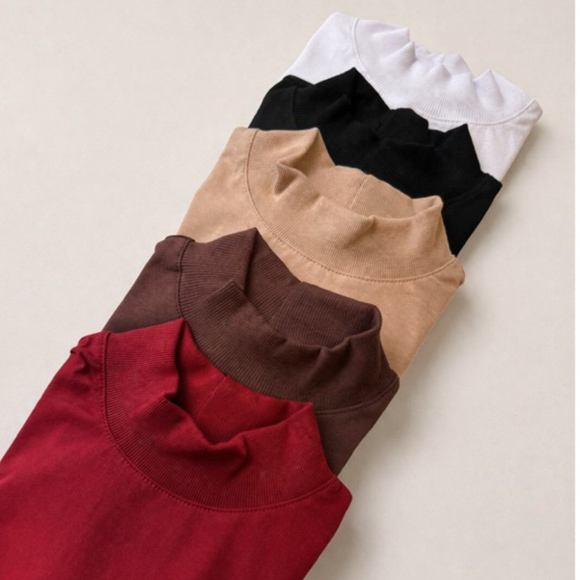 kit 4 Camisetas Femininas Básicas Gola alta  Algo