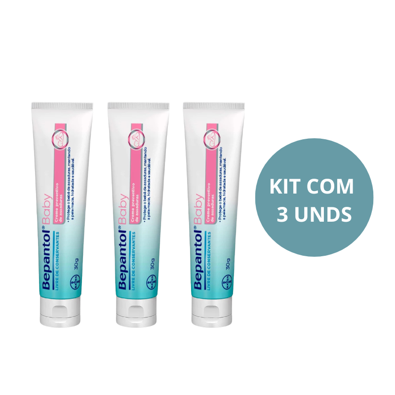 KIT C/3 Bepantol Baby Pomada Assadura Bebe –
