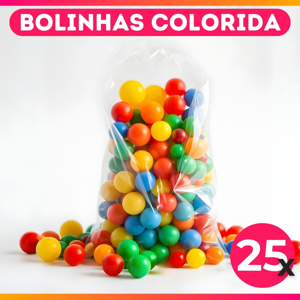 Bolinhas Coloridas para Piscina Kit 25 à 100 Unid
