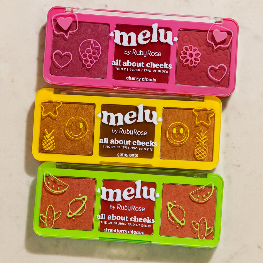 Paleta Trio de Blush Cintilante e Matte All About 