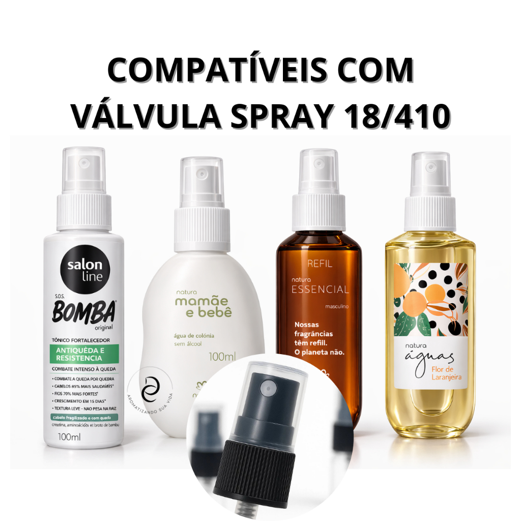 kit 2, 4 ou 10 Válvulas Spray de Plástico Rosca 