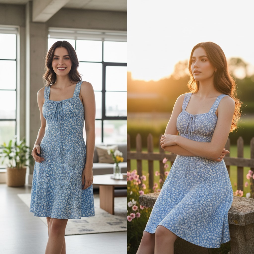 Vestido Feminino Curto Rodado Camponesa Alcinha Es