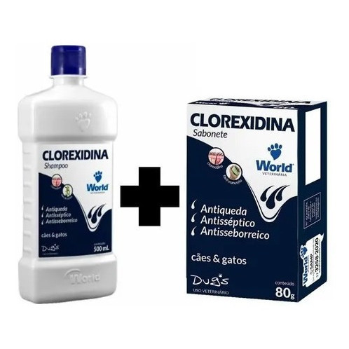 Shampoo Clorexidina Sabonete Clorexidina ou Shampo
