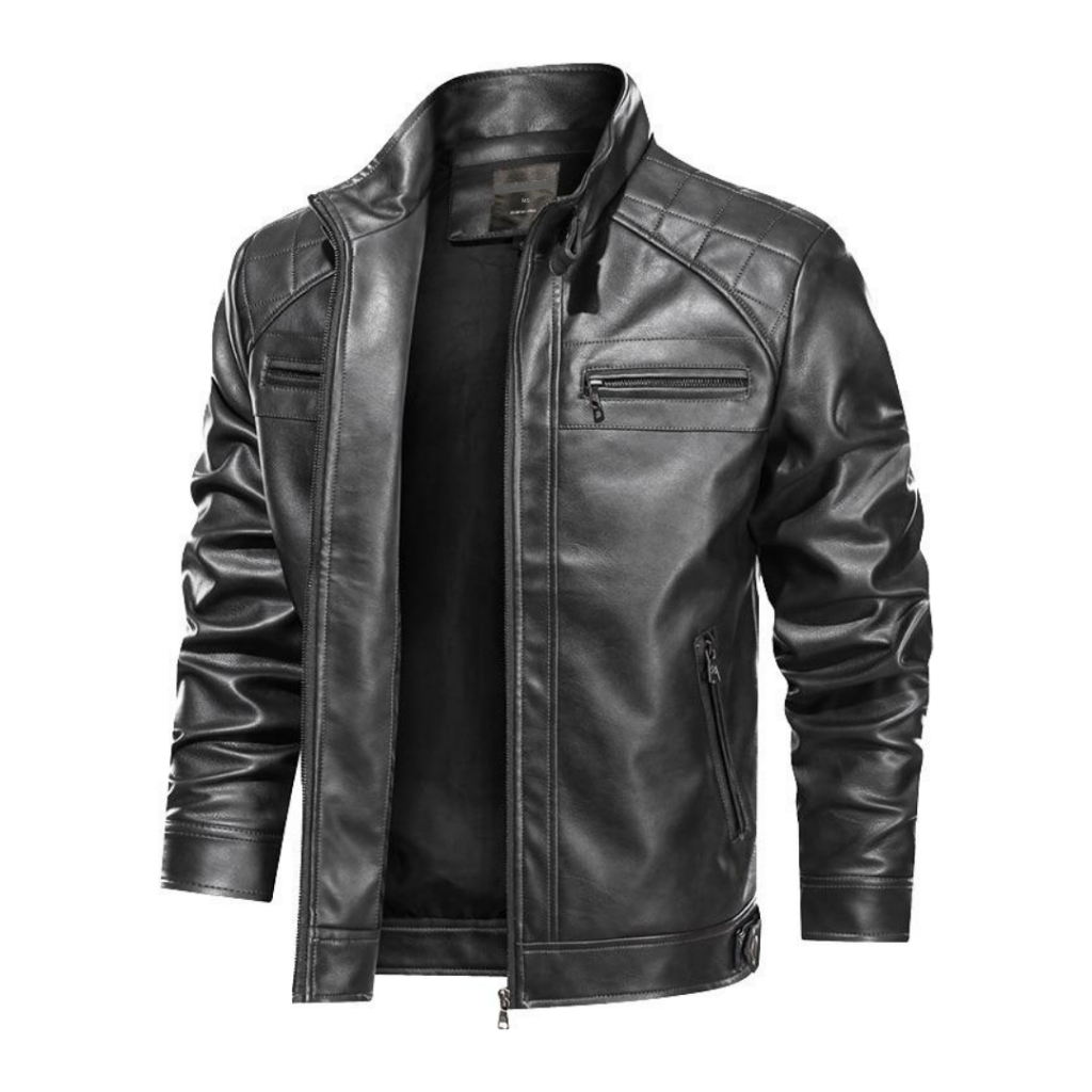 Jaqueta De Couro Masculino Slim Resistente