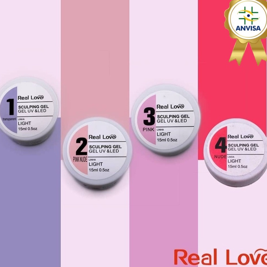 Gel Unha Light UVELed Real Love Alongamentos-15ml