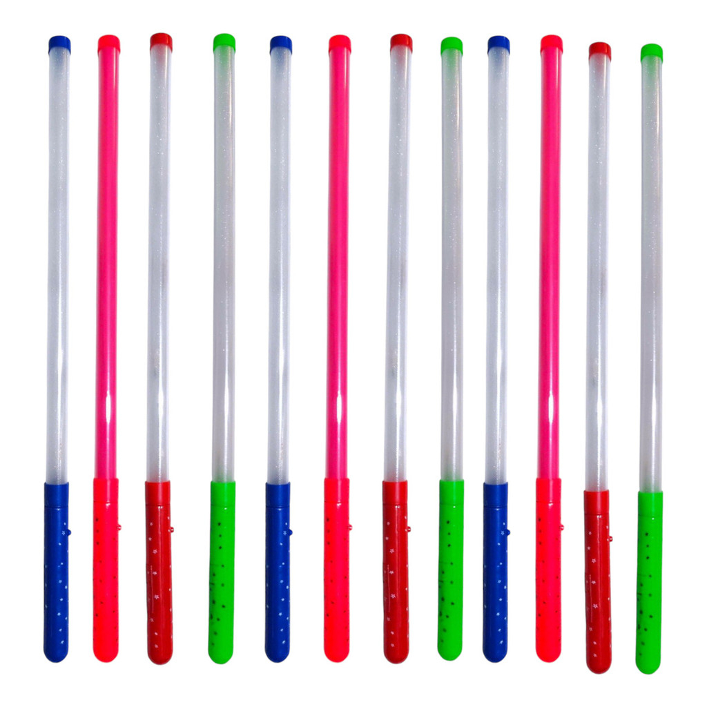 KIT Bastão de Led Luz Neon Varinha Plástico Pisc