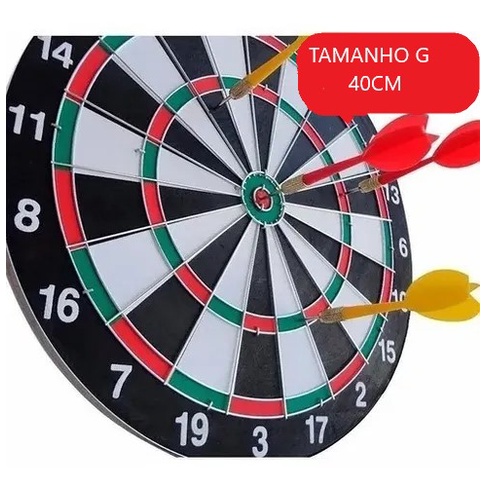 Jogo De Dardos Dupla Face Alvo Duplo 4 Dardos Gran