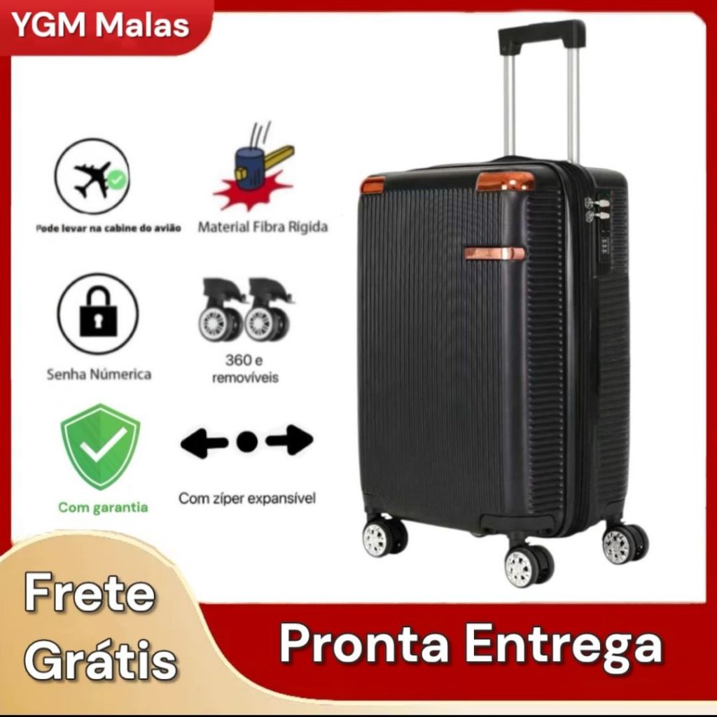 Mala De Viagem Polipropileno Pequena/Média Com Z�