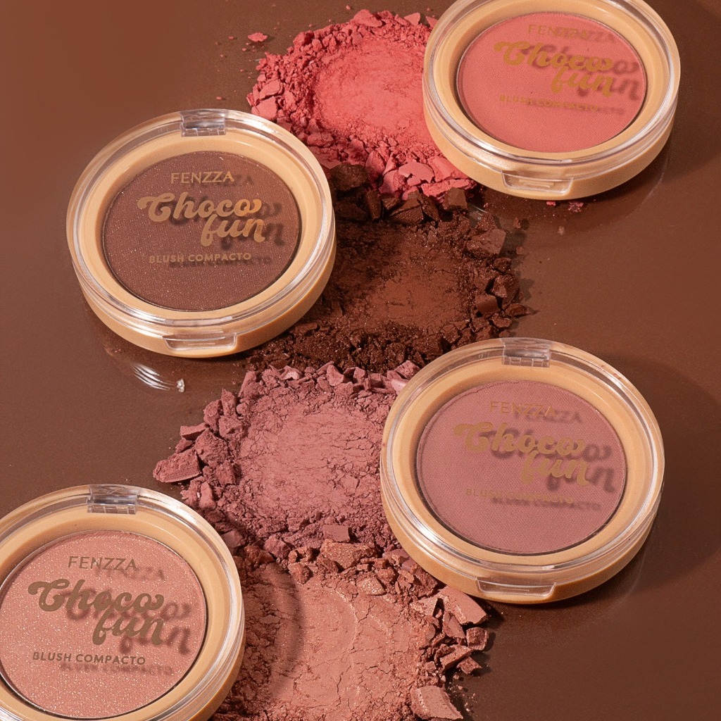 FENZZA CHOCO FUN BLUSH COMPACTO em pó Ruby Vanill