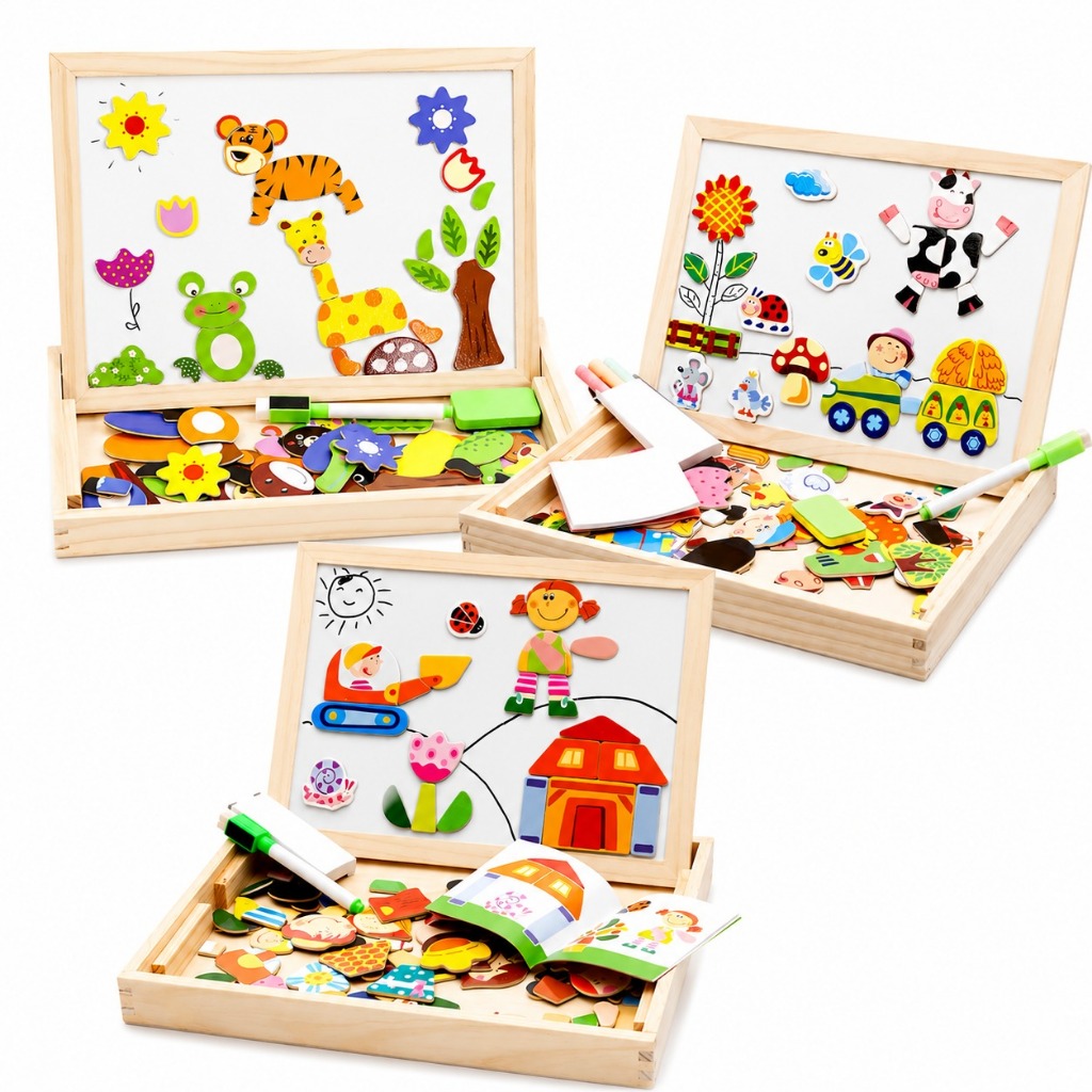 Brinquedo Lousa Magnetica 3 em 1 Infantil Imã Edu