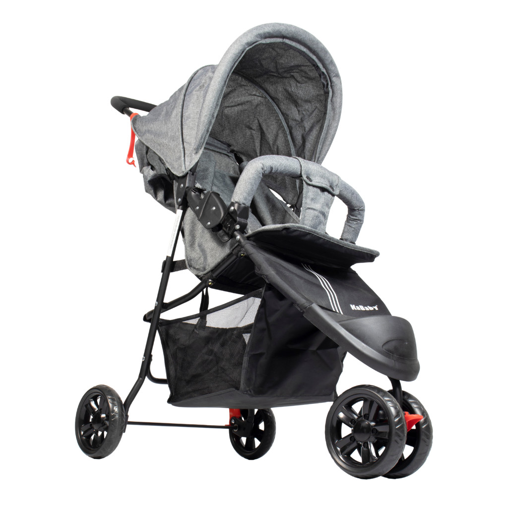 Carrinho De Bebê EasyGo Com Cesto 3 Rodas Até 15