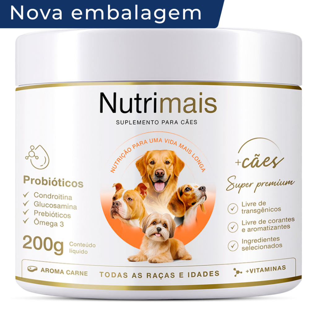 Suplemento Nutrimais Cães Queda de Pelos Pele e D