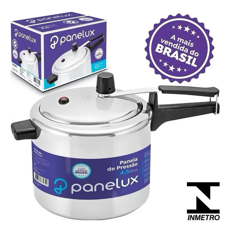 Panela De Pressão alumínio Polido 4,5litros Pane