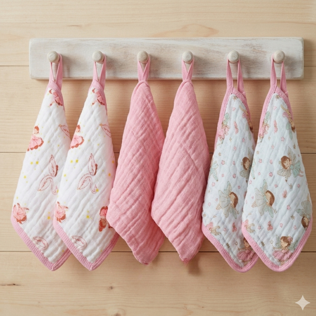 Kit 6 Toalha Pano Fralda de Boca Babete Bebe Soft 