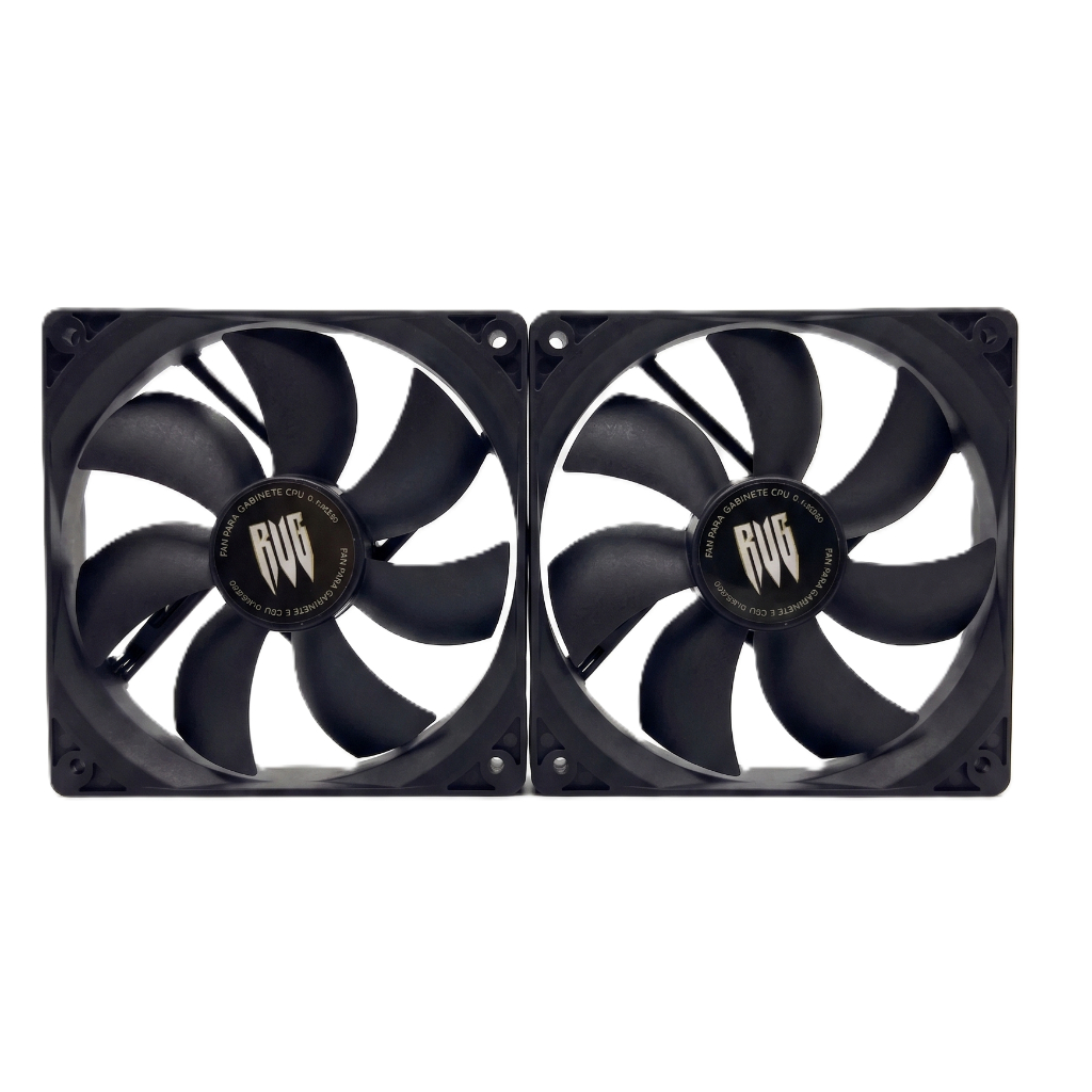 Kit 2 Cooler Fan Ventoinha Gamer 120mm Preto Silen