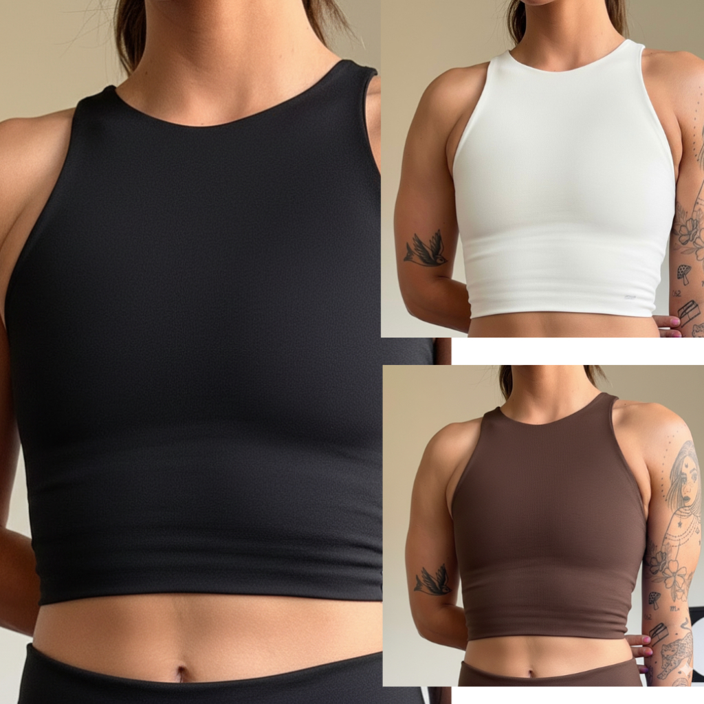 Kit 3 top fitness feminino top academia feminino  