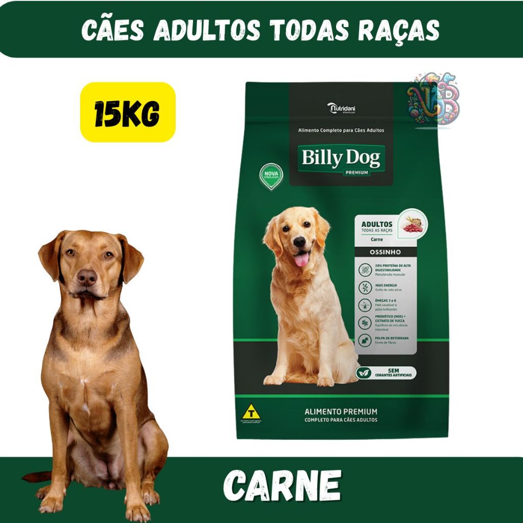 Billy Dog Ossinho Ração Premium Cães Adultos Ca