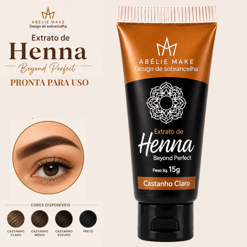 Extrato de Henna Pronto para Uso Desing Sobrancelh
