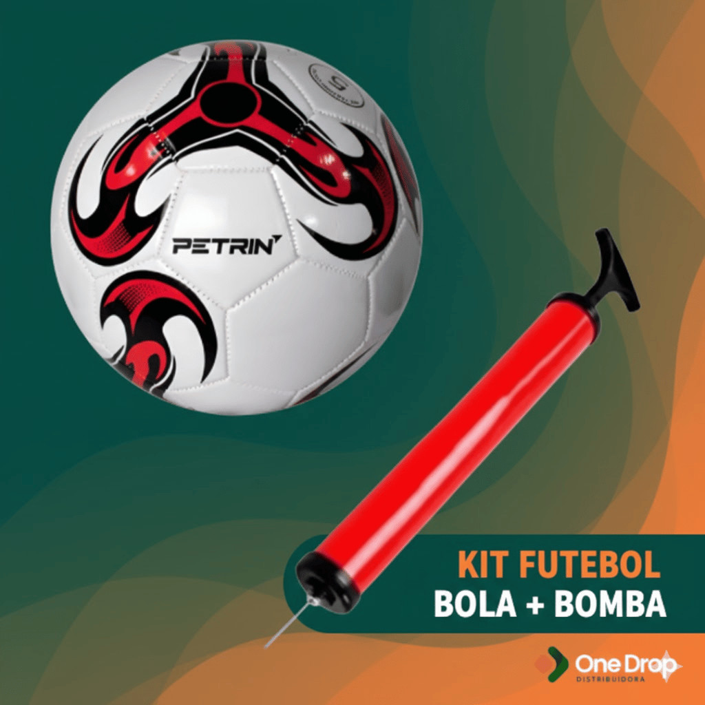 Bola De Futebol + Bomba Para Encher Bola