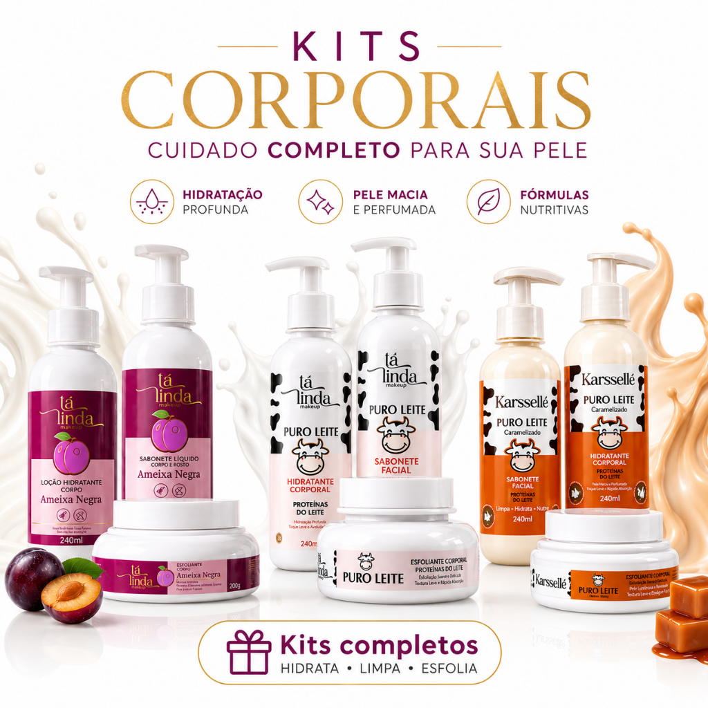 Kit Corporal Completo Hidratante + Sabonete + Esfo