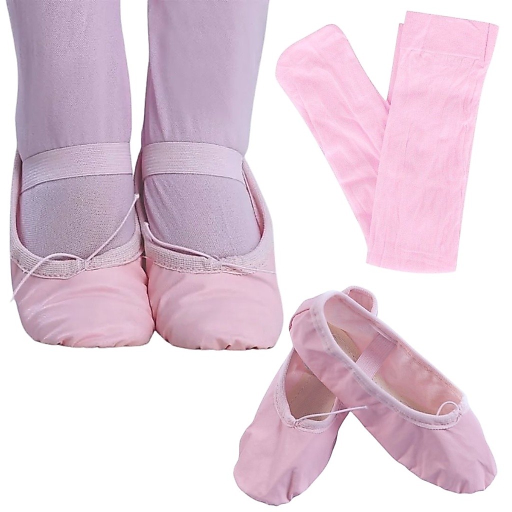Kit Ballet infantil Sapatilha e Meia calça Rosa