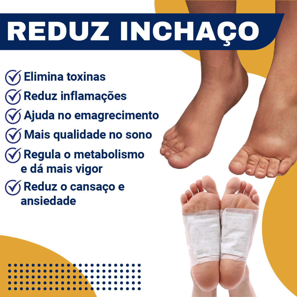 Adesivos Para Os Pés Impurezas e Toxinas Eliminad