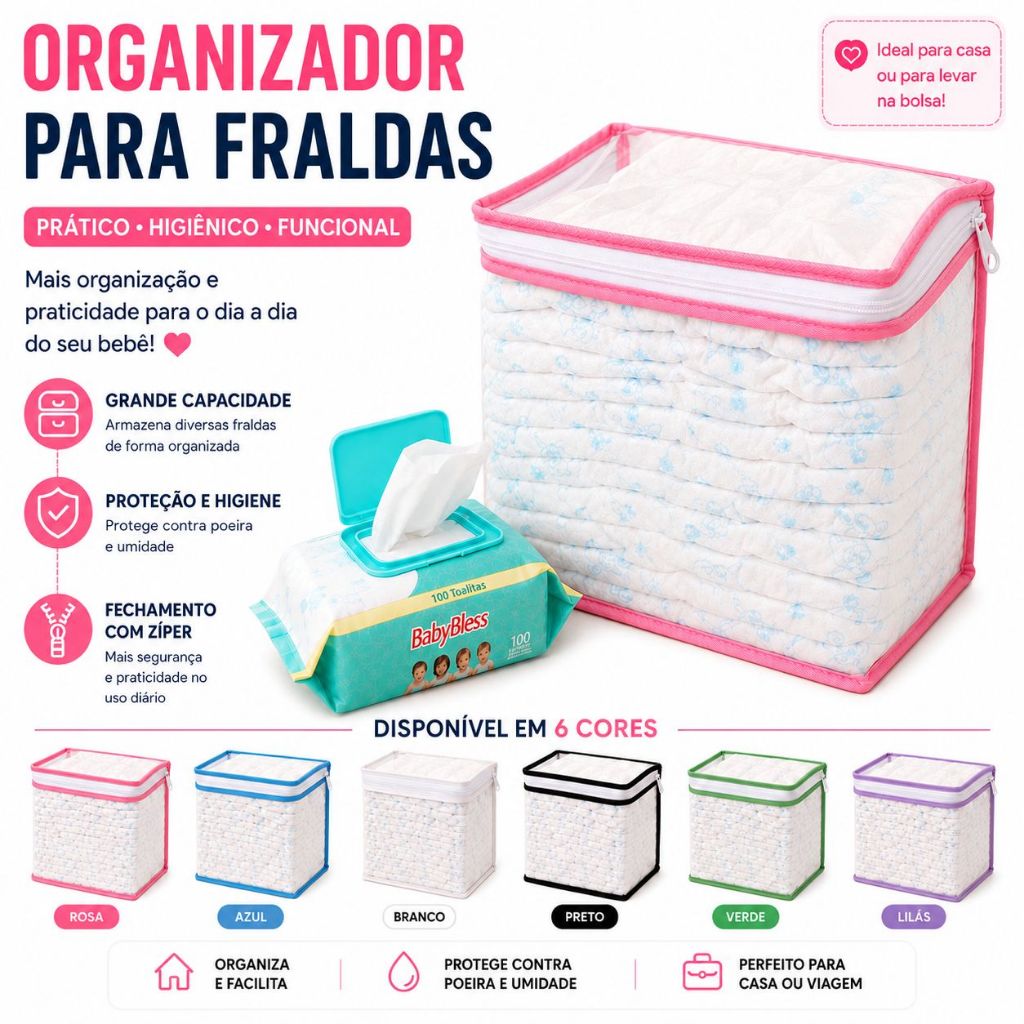 Kit 2 Nécessaire Organizador Bolsa Mala Saída Ma