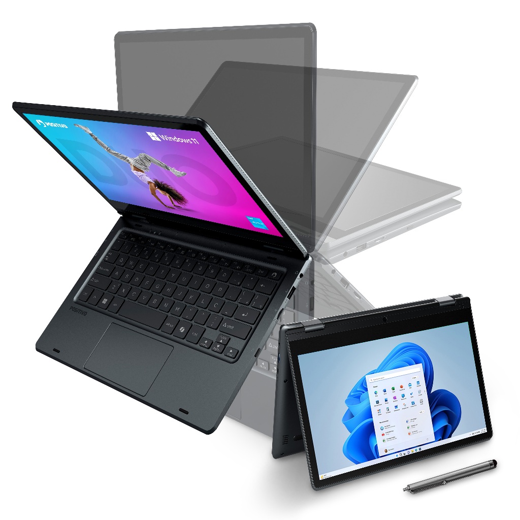 Notebook 2 em 1 Positivo Duo Intel Celeron N4500 4
