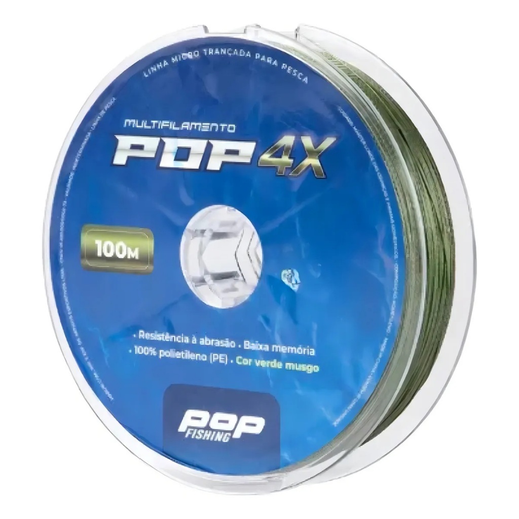 Linha de Pesca Multifilamento 4X POP  4 Fios  Verd