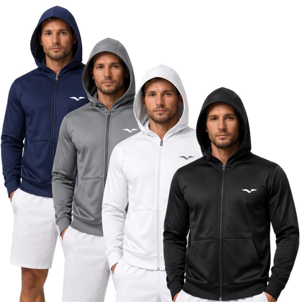 Blusa Jaqueta Jogger Masculina Com Capuz Para Frio