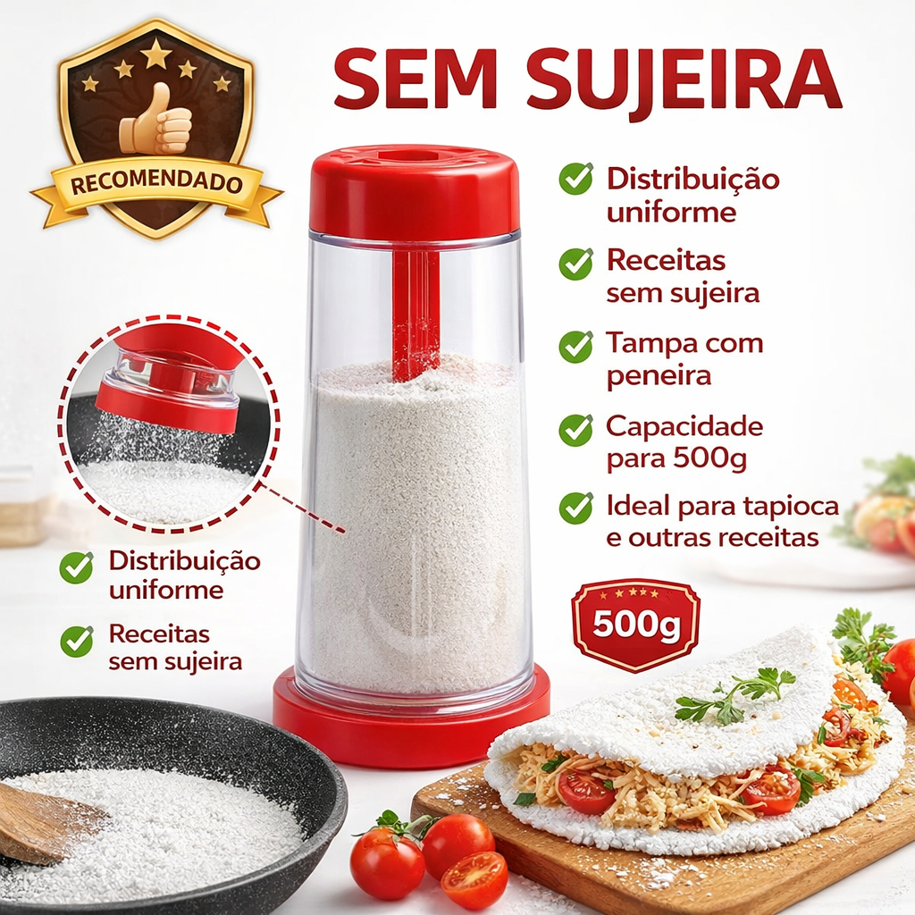 Tapioqueira Peneira Polvilhador Armazena Tapioca B