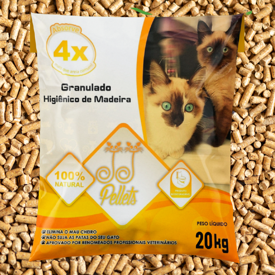 Areia Granulado Higiênico de Madeira para Pets Al