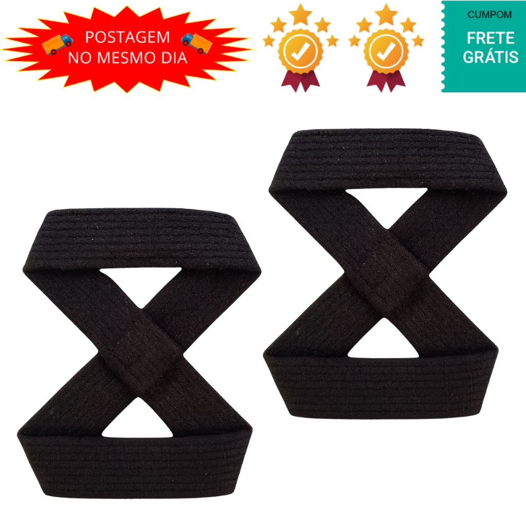 Tala Strap 8 Musculação Academia Preto Fita Trei