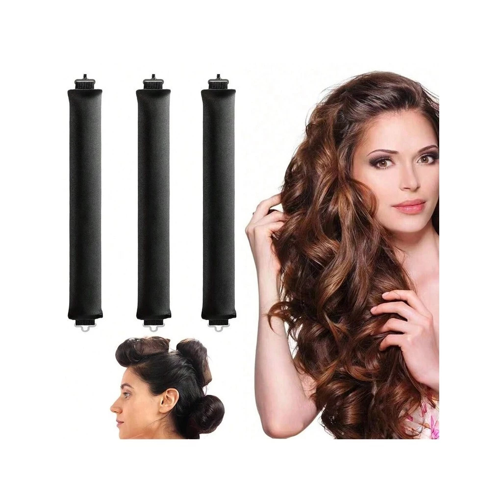 kit 3 pcs Modelador De Cabelo Sem Calor, Hastes Fl