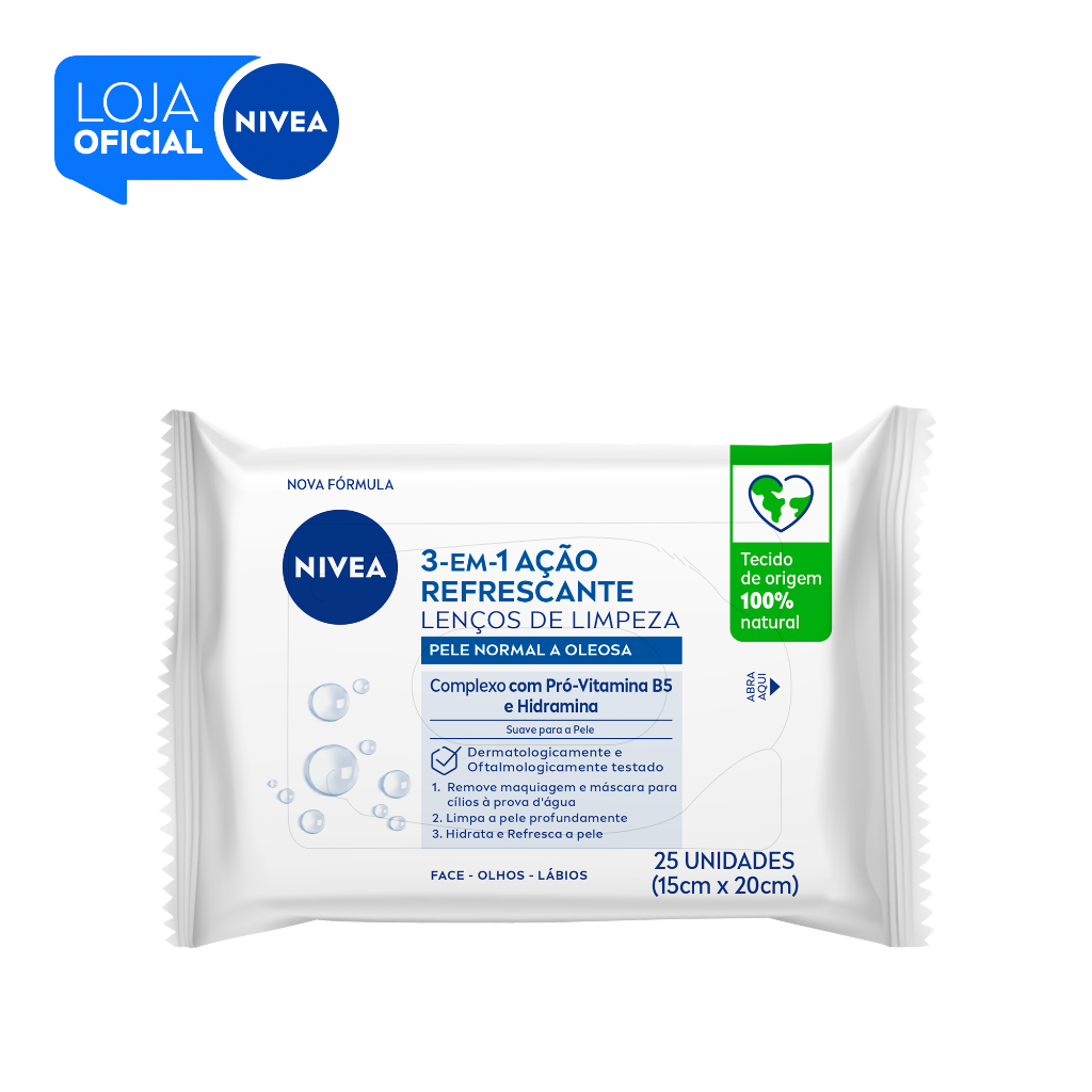 NIVEA Lenços de Limpeza Facial Ação Refrescante